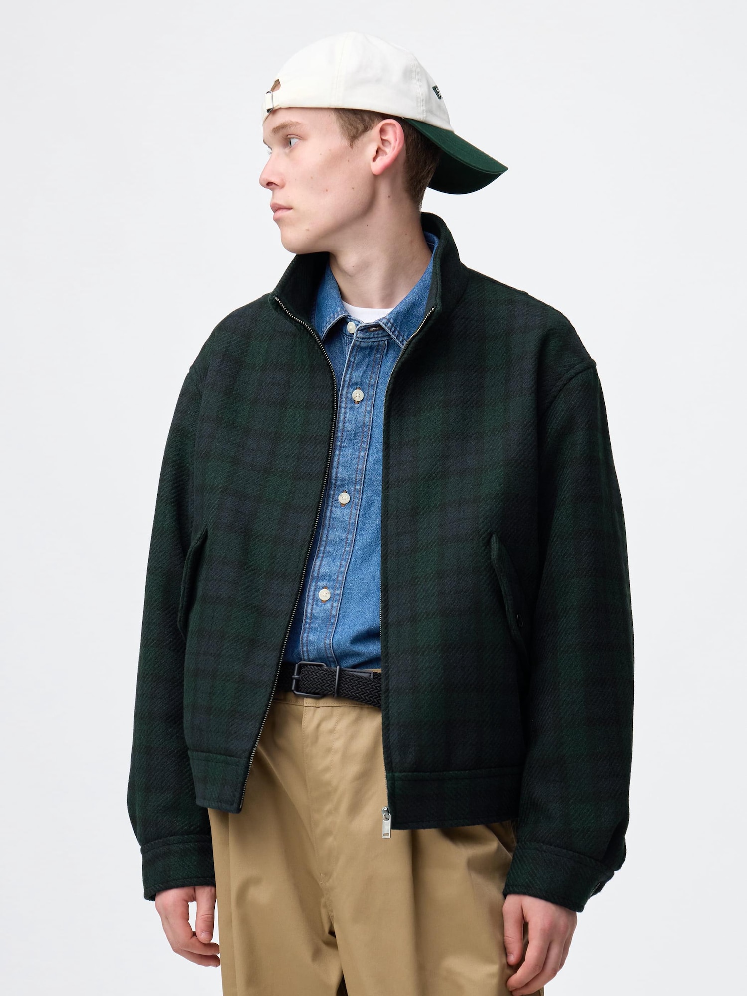 Men's COZY MELTON Stand Zip Up Jacket | GU US