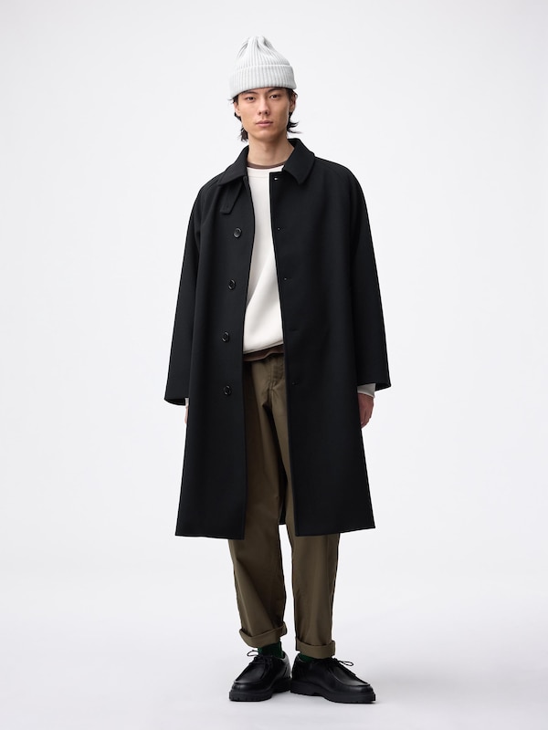 COZY MELTON Balmacaan Coat