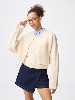 Puffy Touch Knit 2 Piece Cardigan