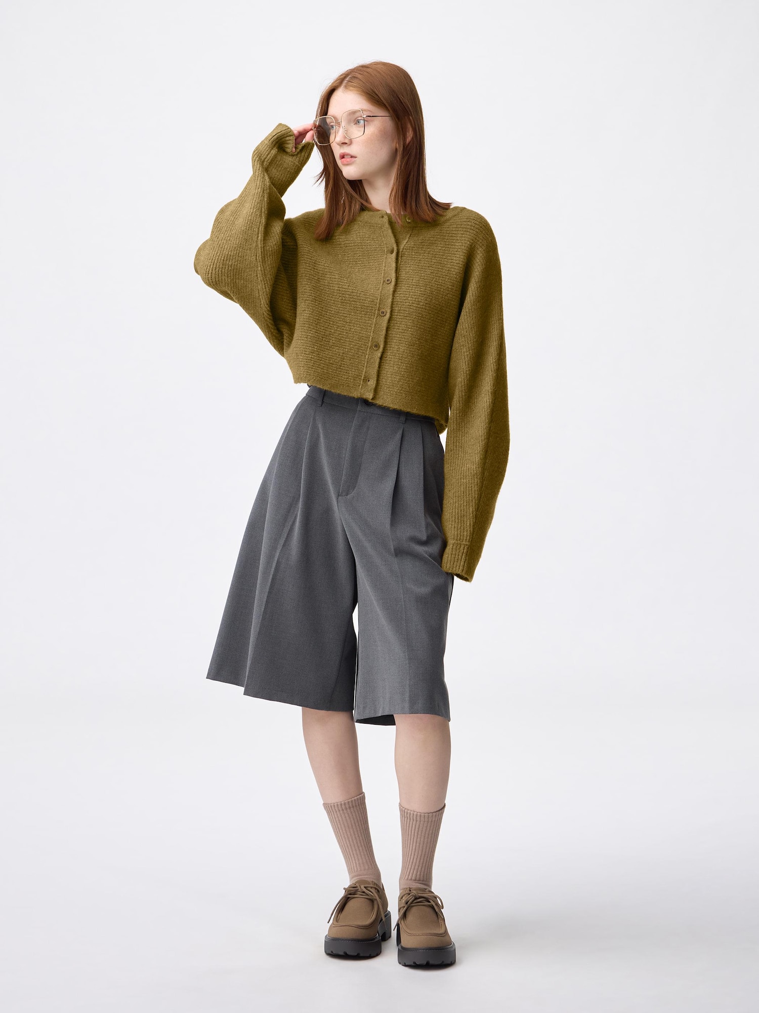 Puff Knit 2 Piece Cardigan | GU US