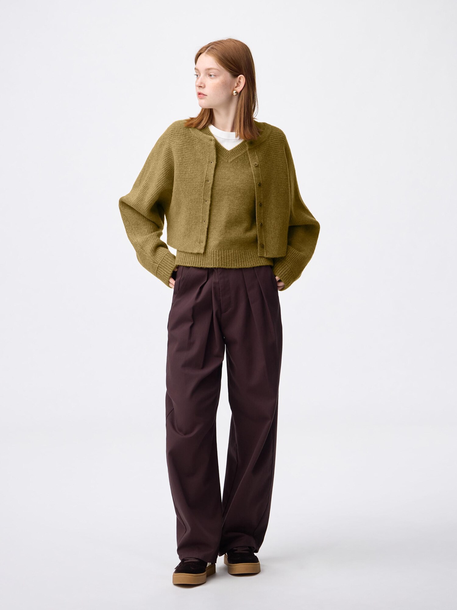 Women's Puffy Touch Knit 2 Piece Cardigan | GU US
