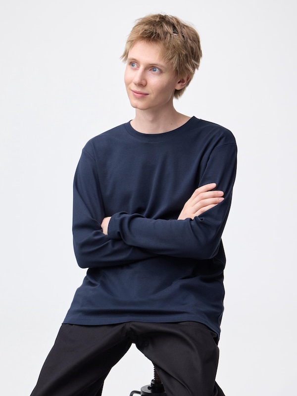 Soft Cotton Crew Neck T-Shirt | Long