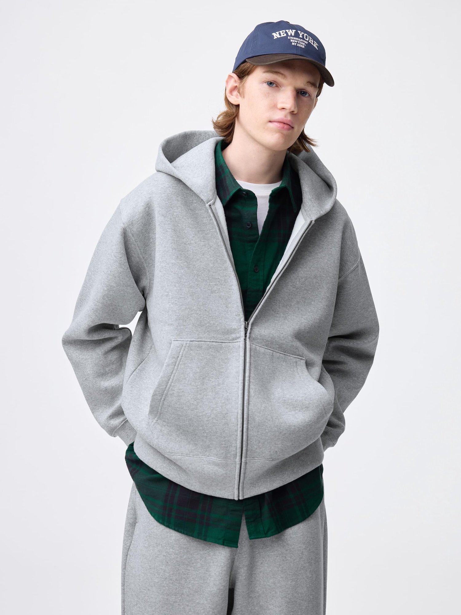 Heavy Weight Sweat Full-Zip Hoodie | GU US