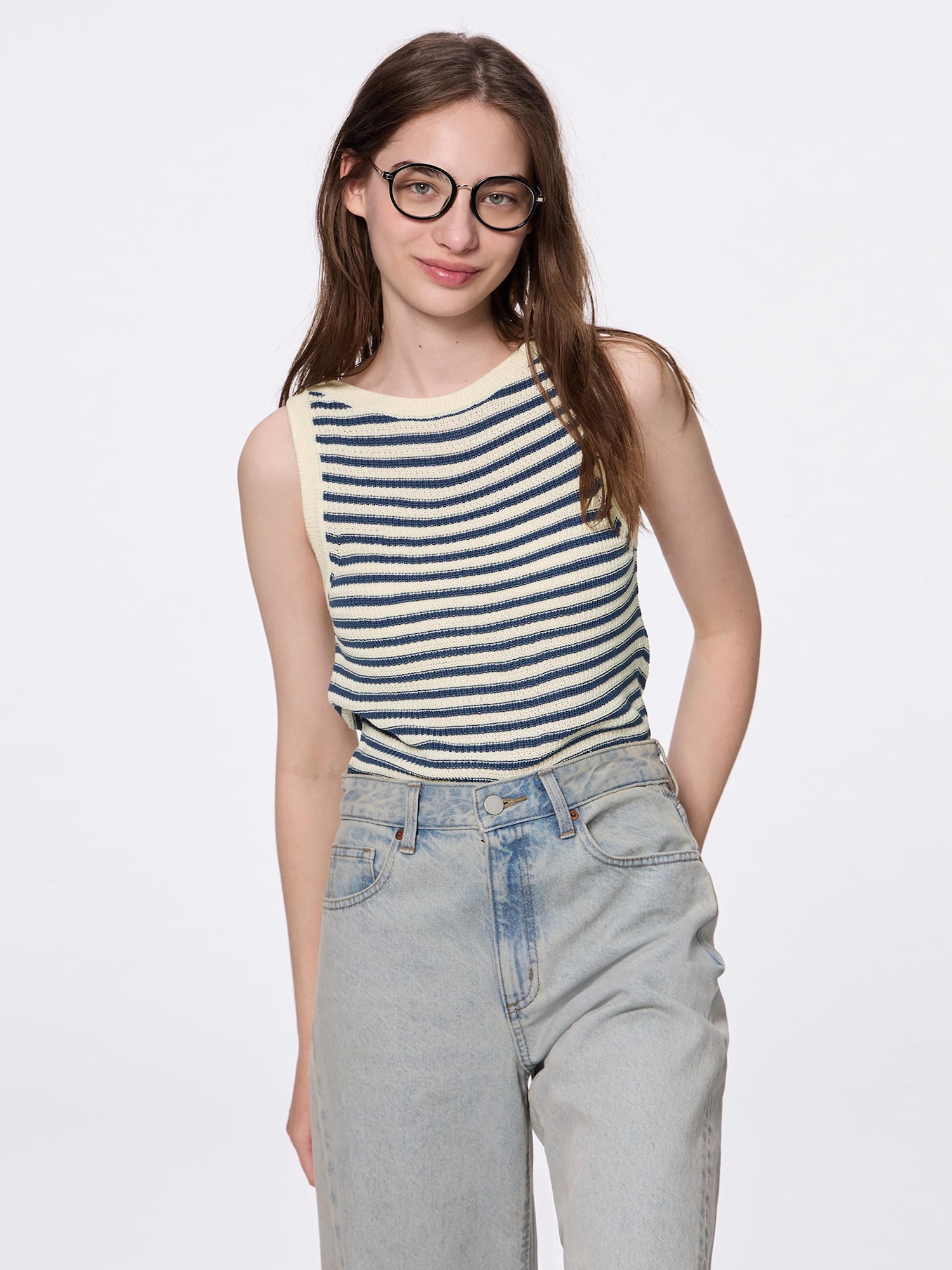 トップス AMERI rt055 SAILOR COLLAR DETAIL KNIT TOP