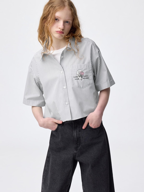 Striped Short Shirt | HalfSlv | Esther Bunny