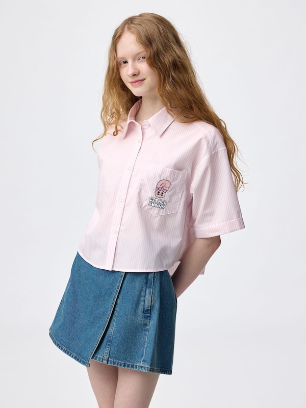 Striped Short Shirt | HalfSlv | Esther Bunny