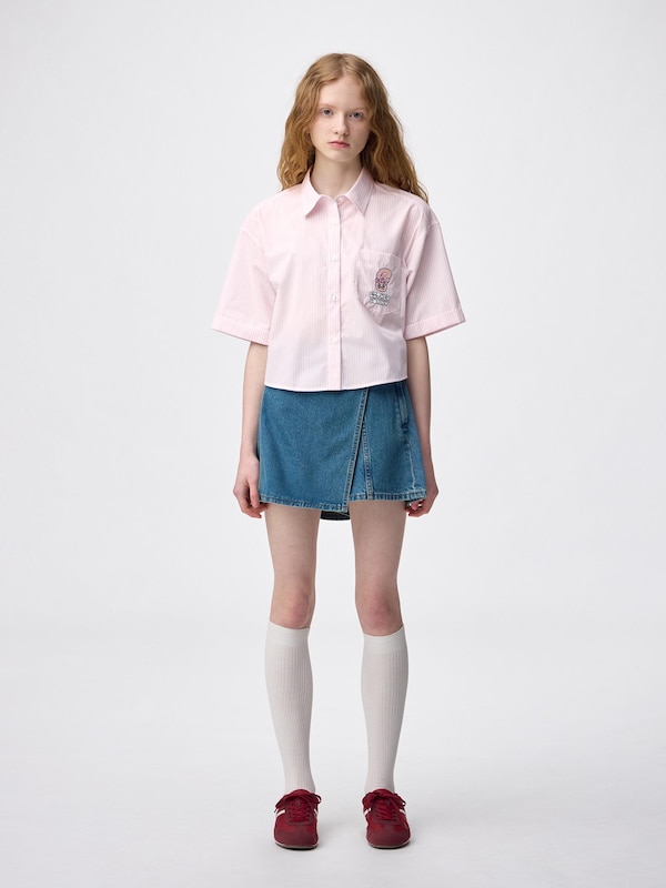 Striped Short Shirt | HalfSlv | Esther Bunny