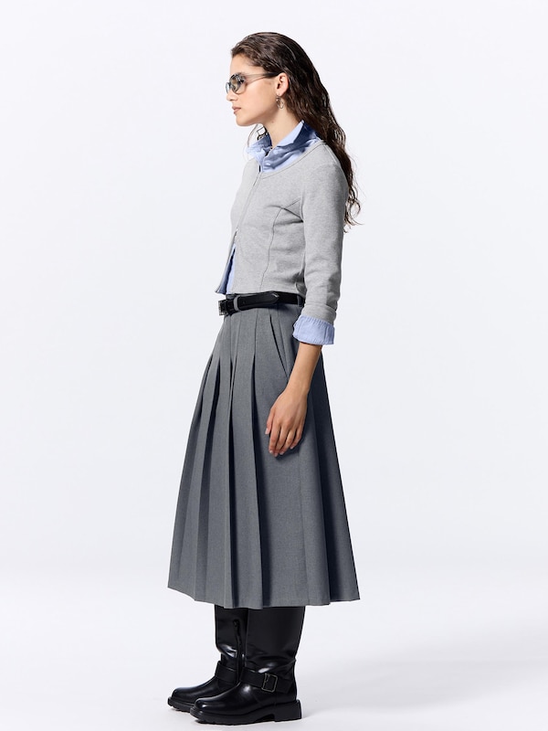 Pleated Midi Skirt