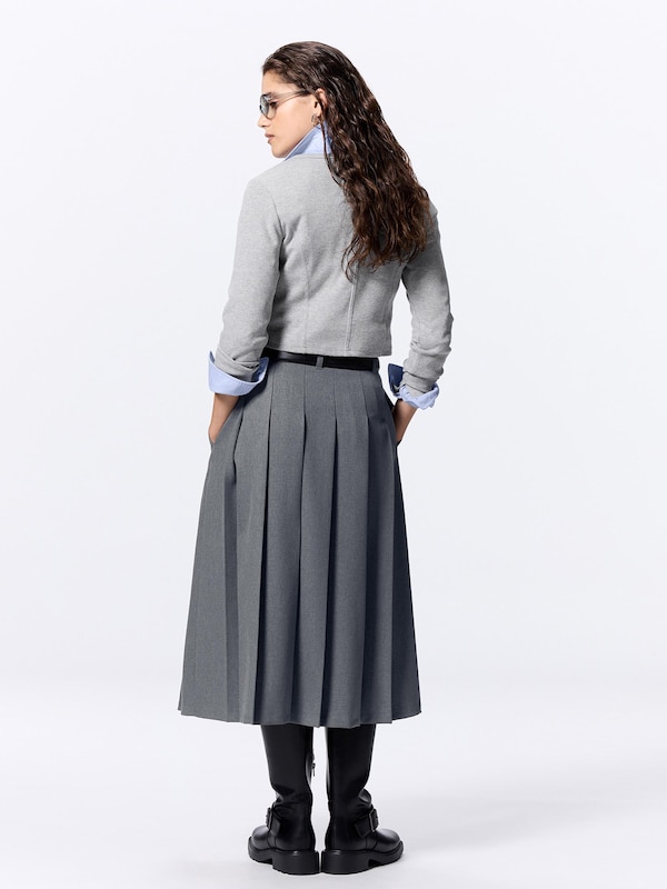 Pleated Midi Skirt