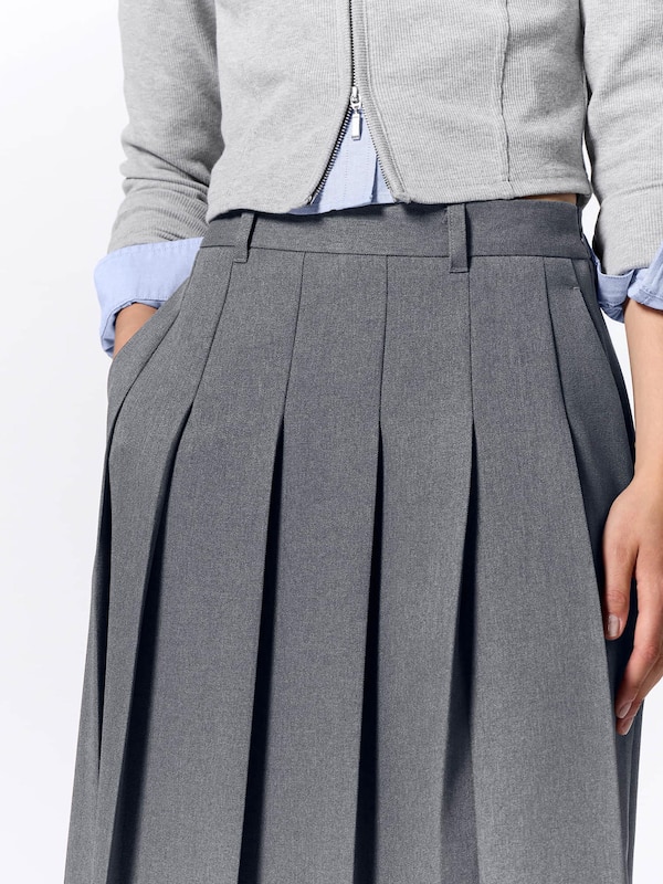 Pleated Midi Skirt