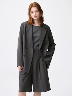 Double Breasted Checked Jacket