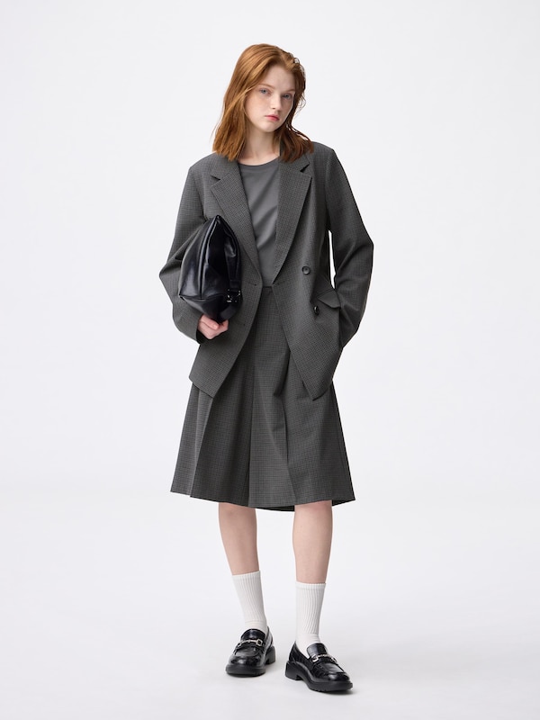 Double Breasted Checked Jacket