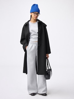 COZY MELTON Balmacaan Coat