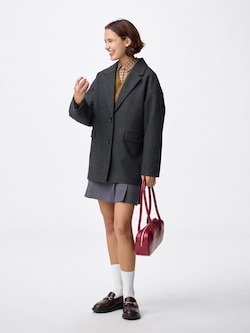 COZY MELTON Half Coat