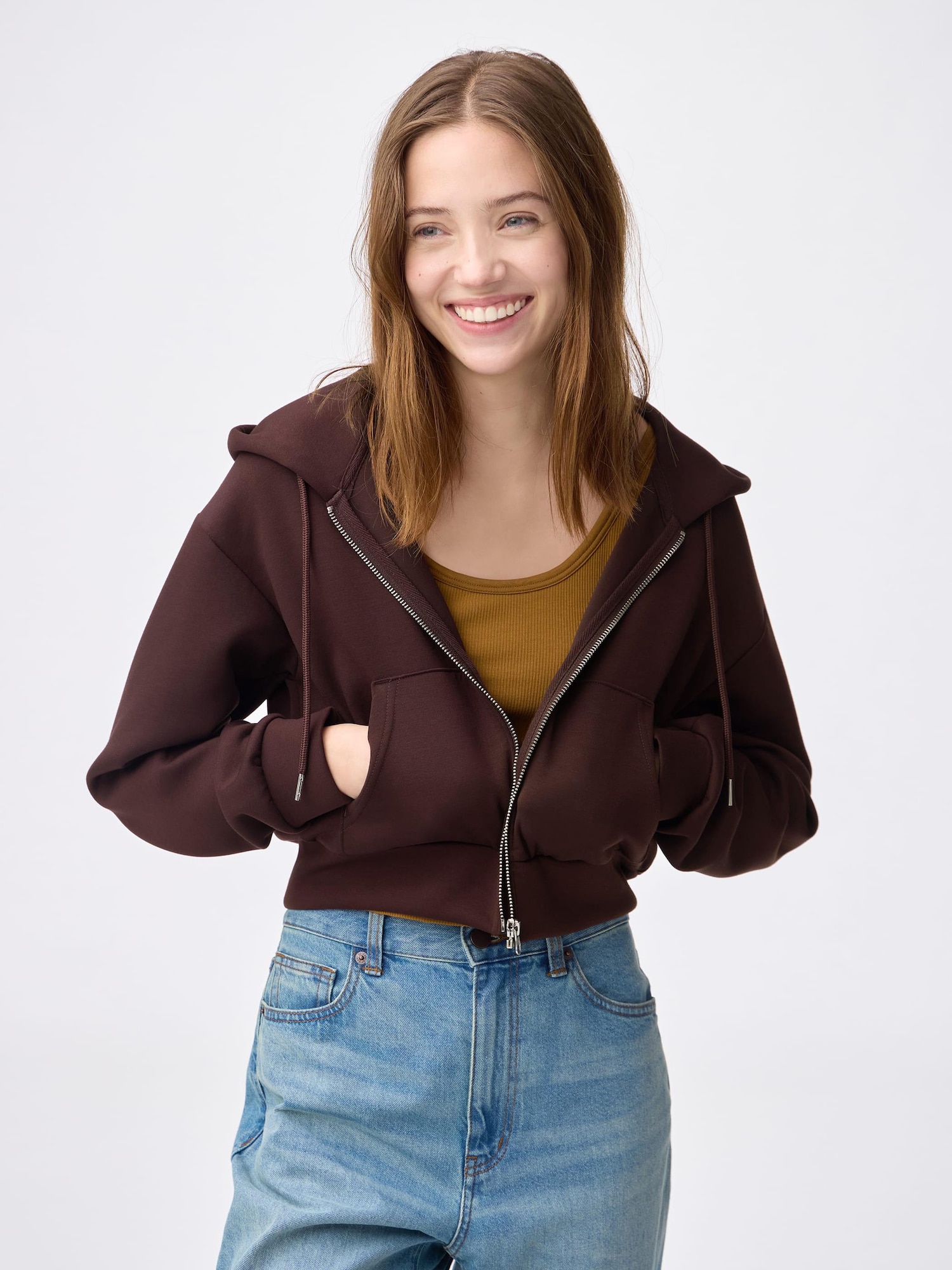 Women's Puff Sweat Full-Zip Hoodie | GU US