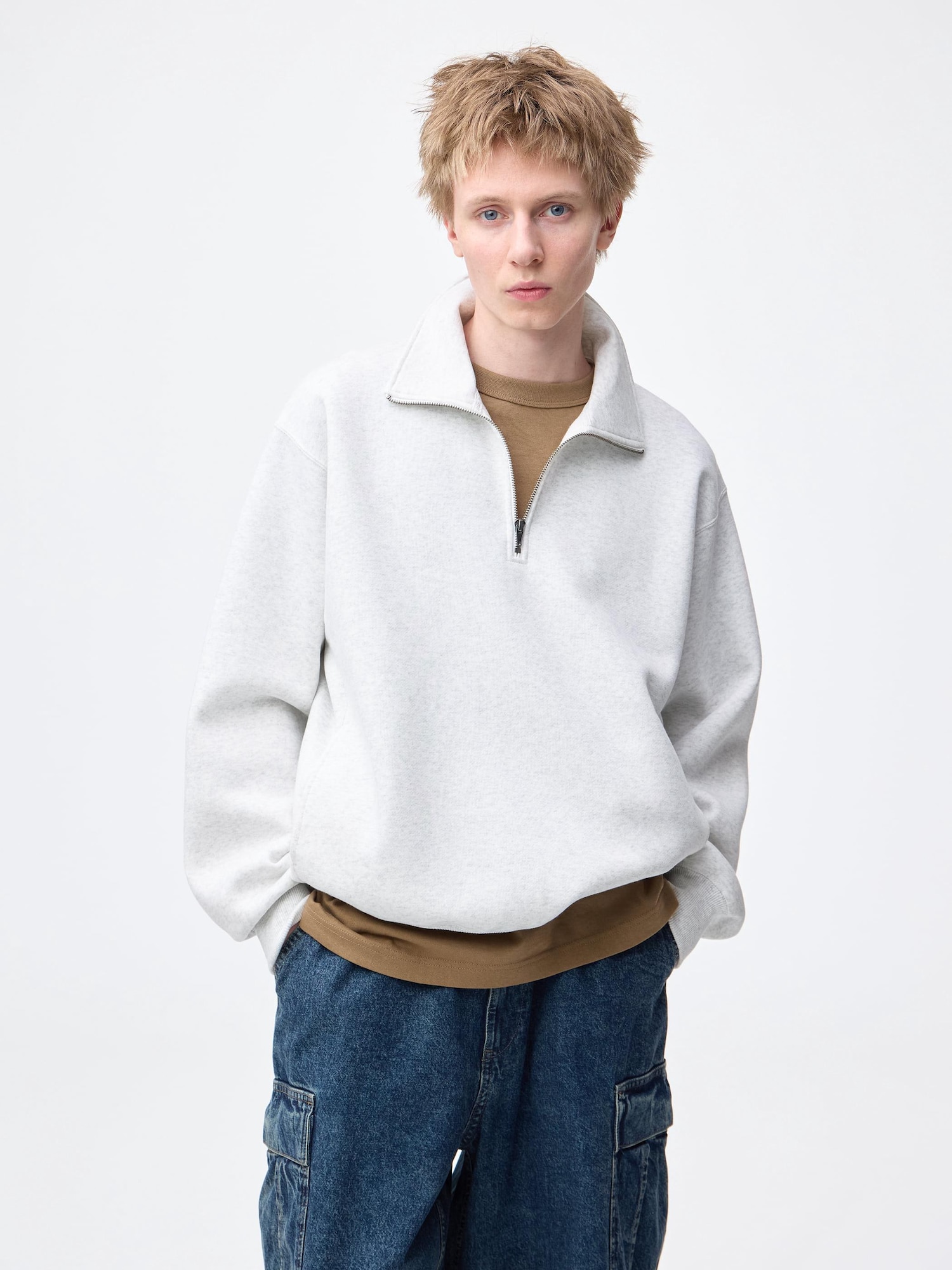 Unisex Heavy Weight Sweat Half-Zip Pullover | GU US