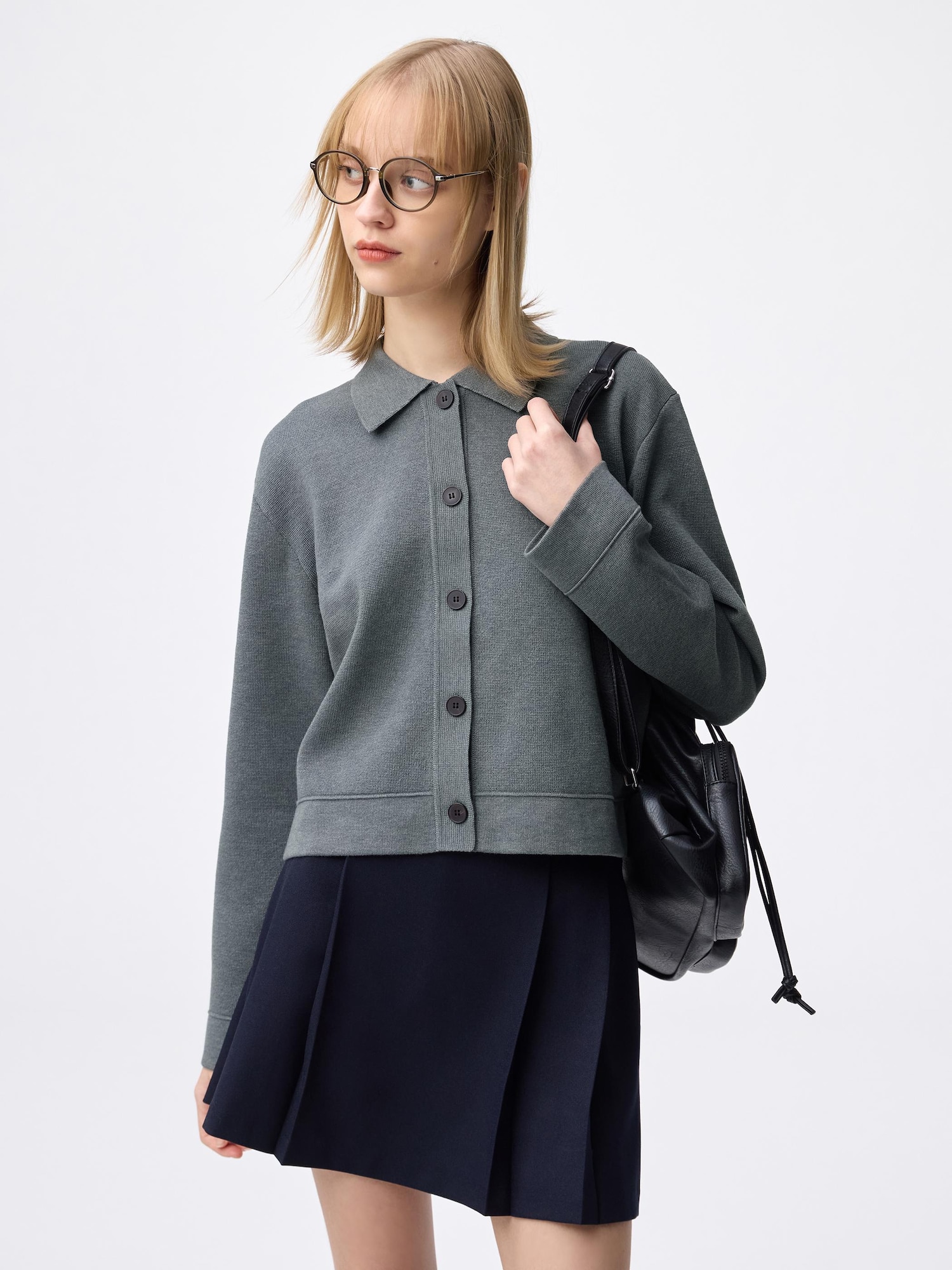 トップス nonnative OFFICER POLO CARDIGAN GRAY 2 OFFICER POLO CARDIGAN T/C/H YARN | PRODUCTS | nonnative SPRING