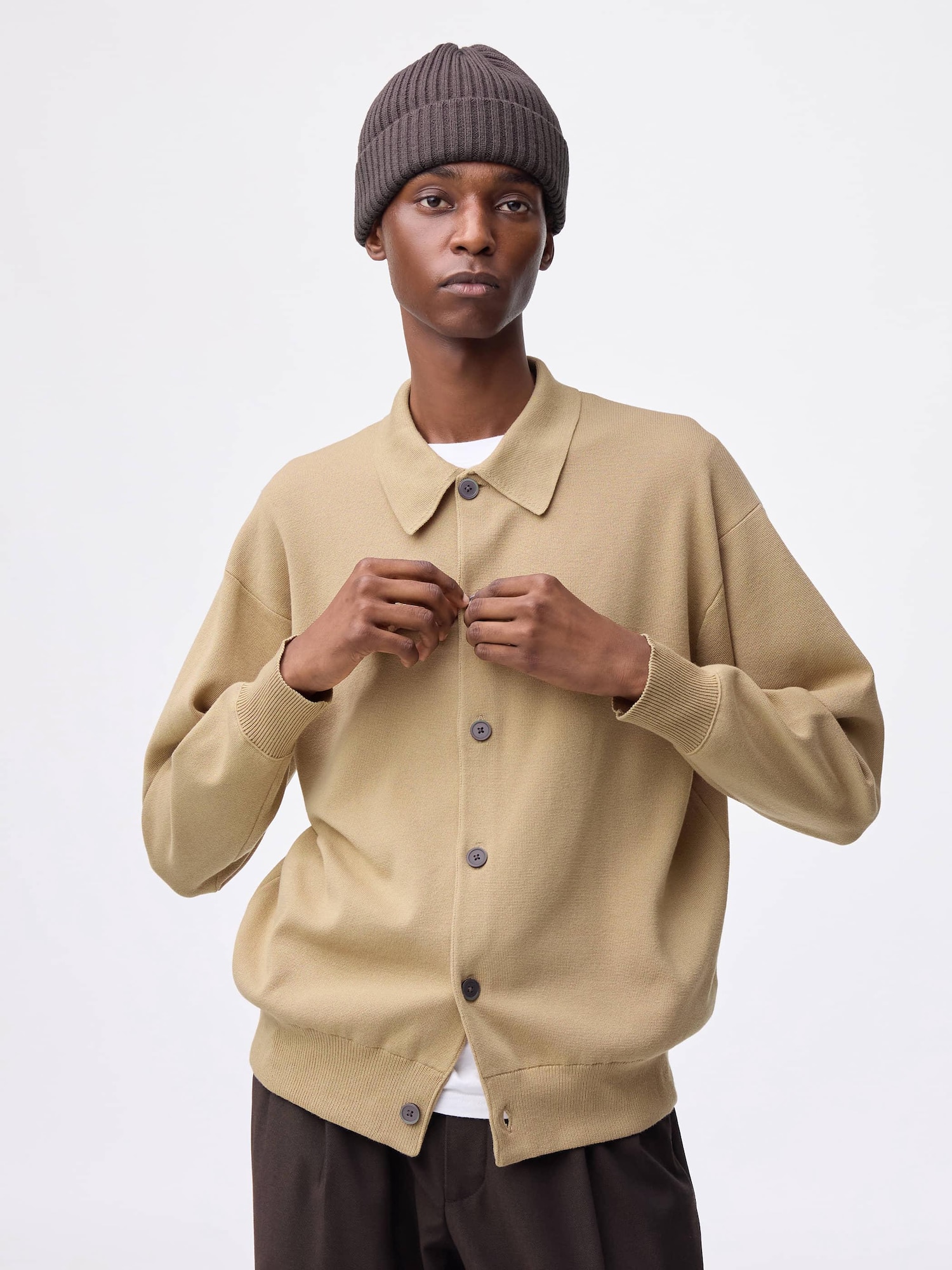 Unisex Milano Ribbed Polo Cardigan | GU US