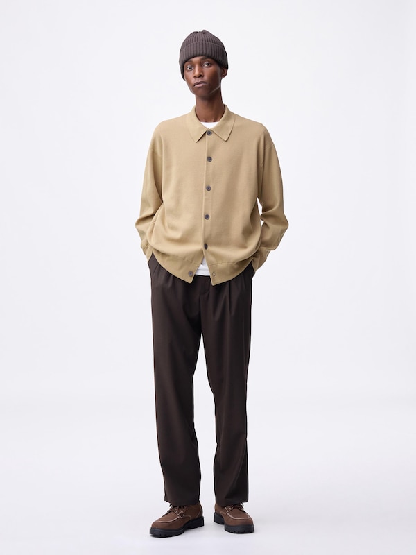 Milano Ribbed Polo Cardigan