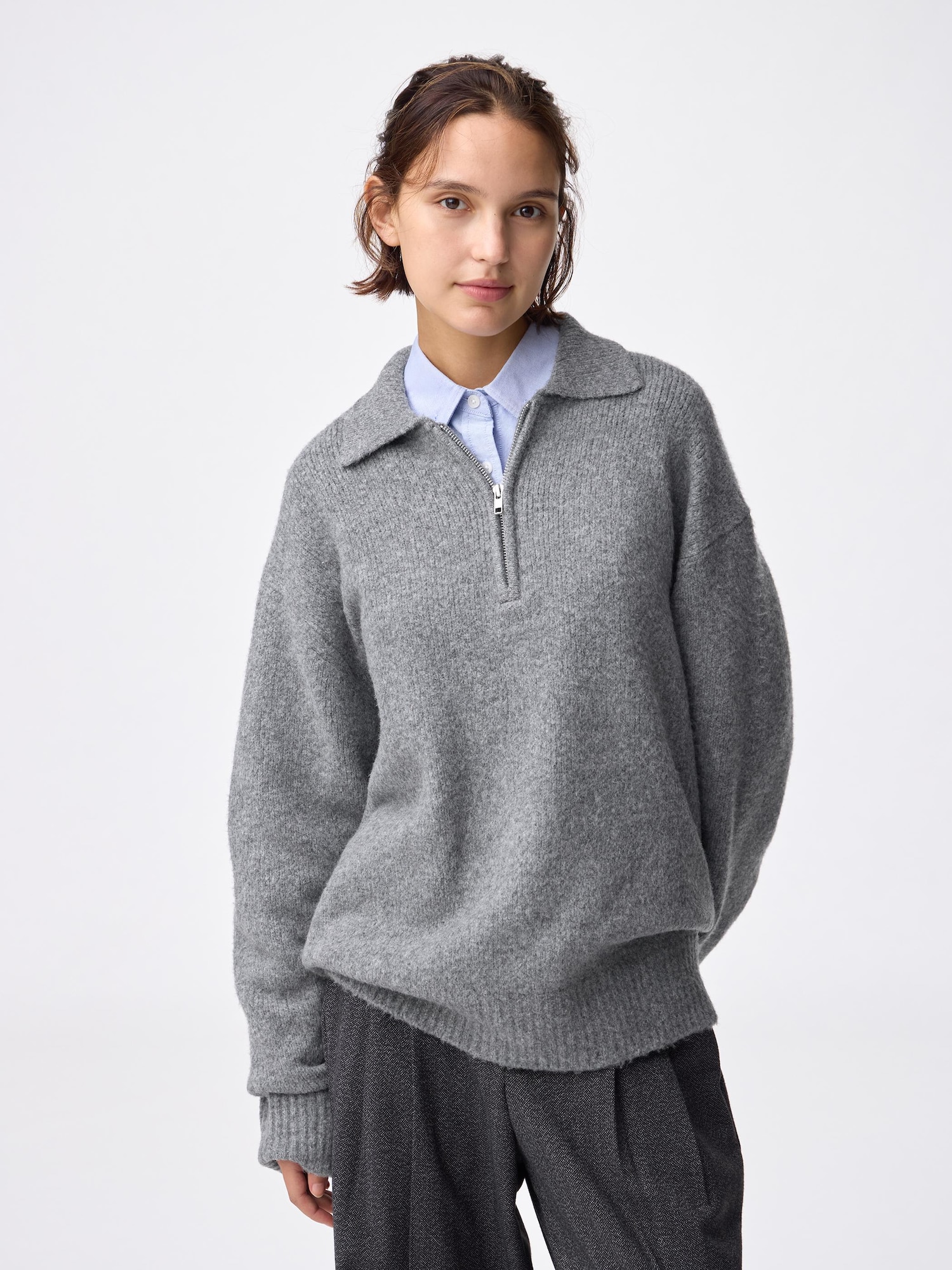 Nache sure soft knit zip up ニット Nache 나체 소프트 니트 집업 SURE SOFT KNIT ZIP-UP | 브랜드