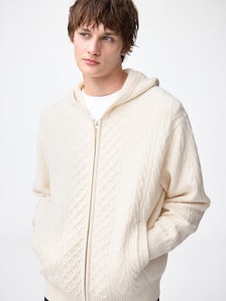 Cable Full-Zip Hoodie