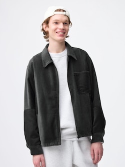 Corduroy Zip-Up Shirt Jacket