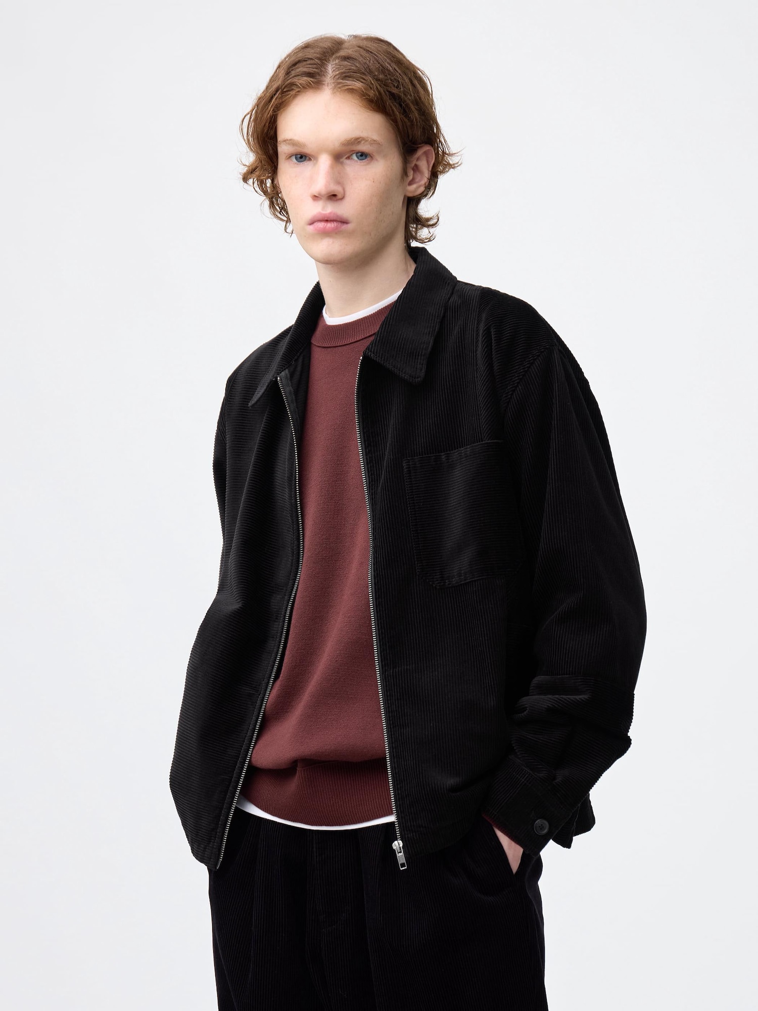 Men's Corduroy Zip-Up Shirt Jacket | GU US
