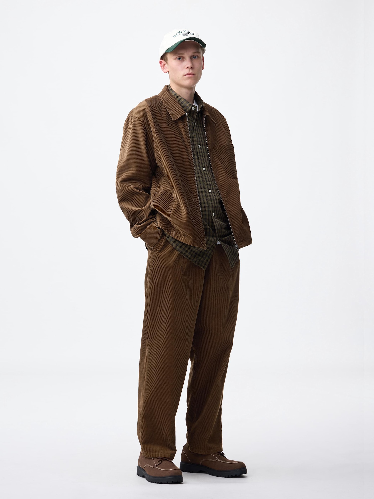 Corduroy Zip-Up Shirt Jacket | GU US