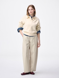 Brushed Wide Tapered Pants