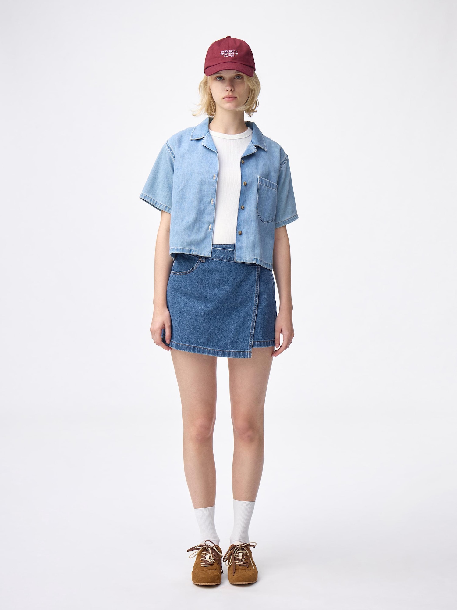 Shop looks for「Draped Shirt | Short、Denim Wrap Skort」| GU US