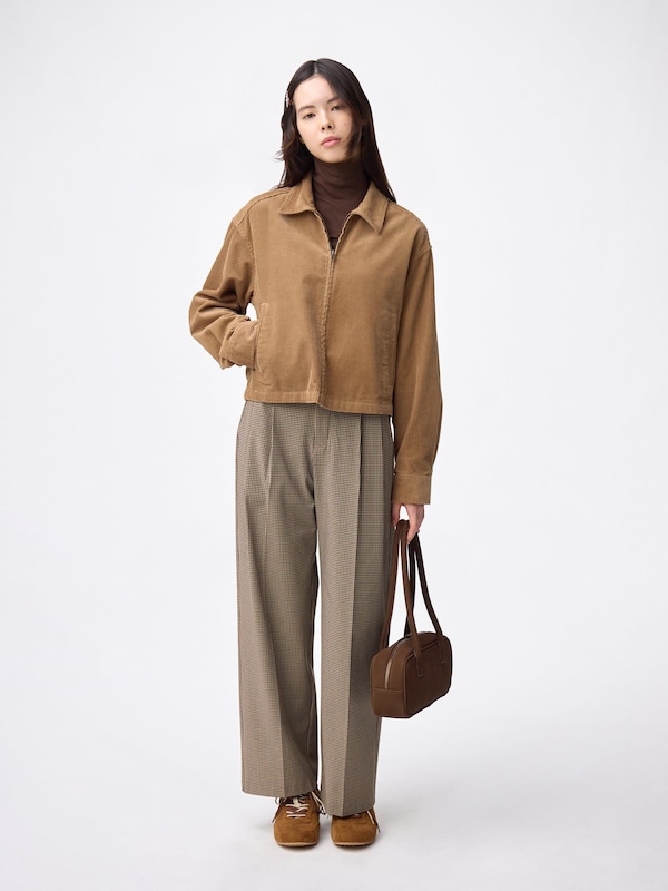 Corduroy Zip-Up Shirt Jacket