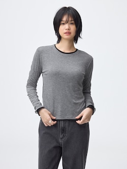 Soft Sheer Crew Neck T-Shirt | Long