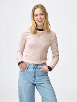 Soft Sheer Crew Neck T-Shirt | Long