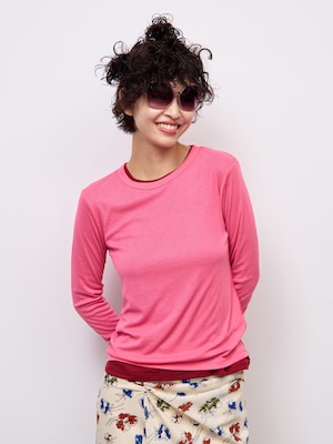 Soft Sheer Crew Neck T-Shirt | Long