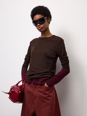 Soft Sheer Crew Neck T-Shirt | Long
