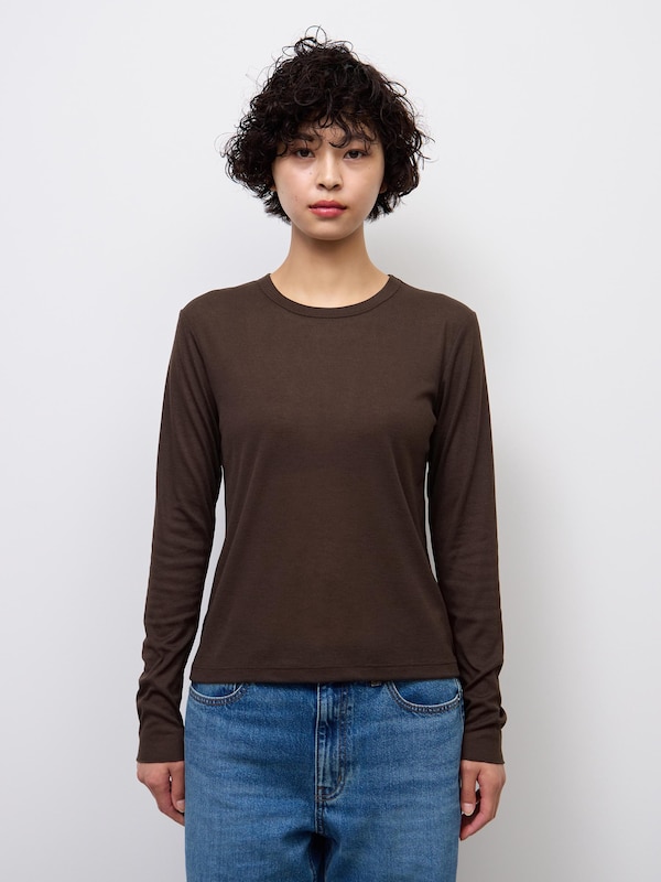 Soft Sheer Crew Neck T-Shirt | Long