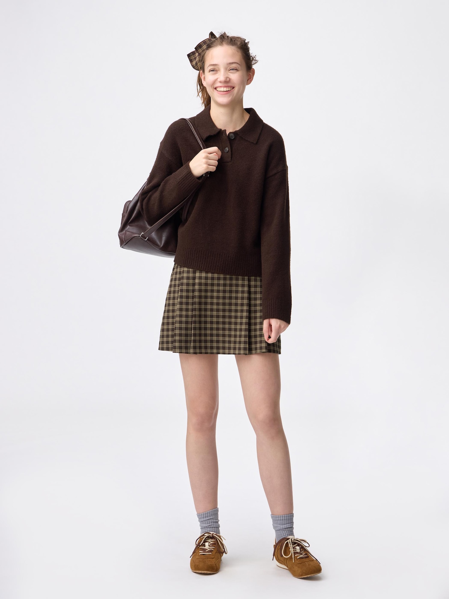 ミニスカート GENERAL IDEA Basic Pleated Mini Skirt 5BMM169 XNWMNZ 2024 Women Fashion Low waist Mini Skirt Wide Pleat