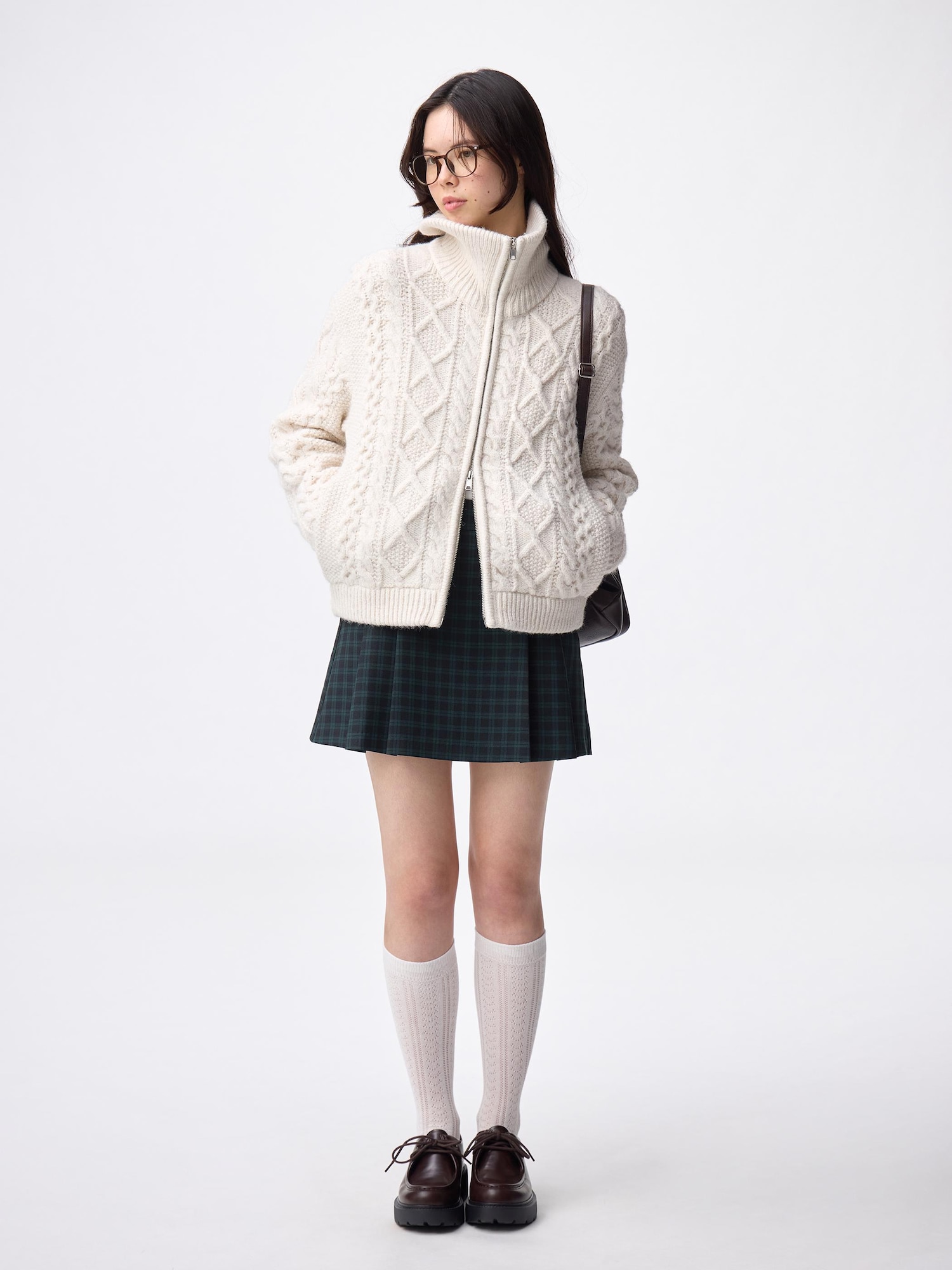 Side Pleated Checked Skort | GU US