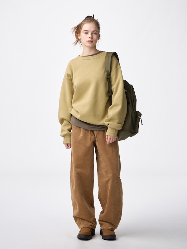 Corduroy Barrel Leg Relaxed Pants
