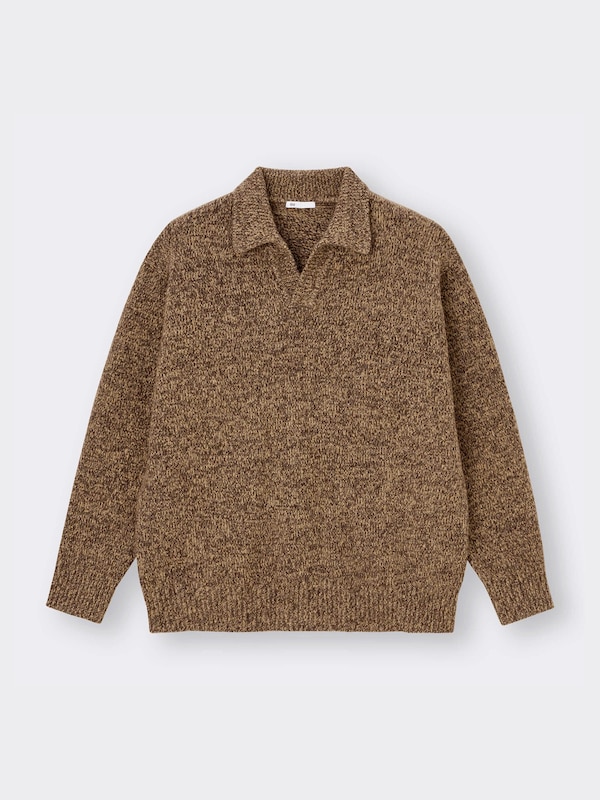 BRUSHY KNITTED Skipper Polo Shirt(Japan Sizing)