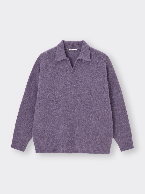 BRUSHY KNITTED Skipper Polo Shirt(Japan Sizing)