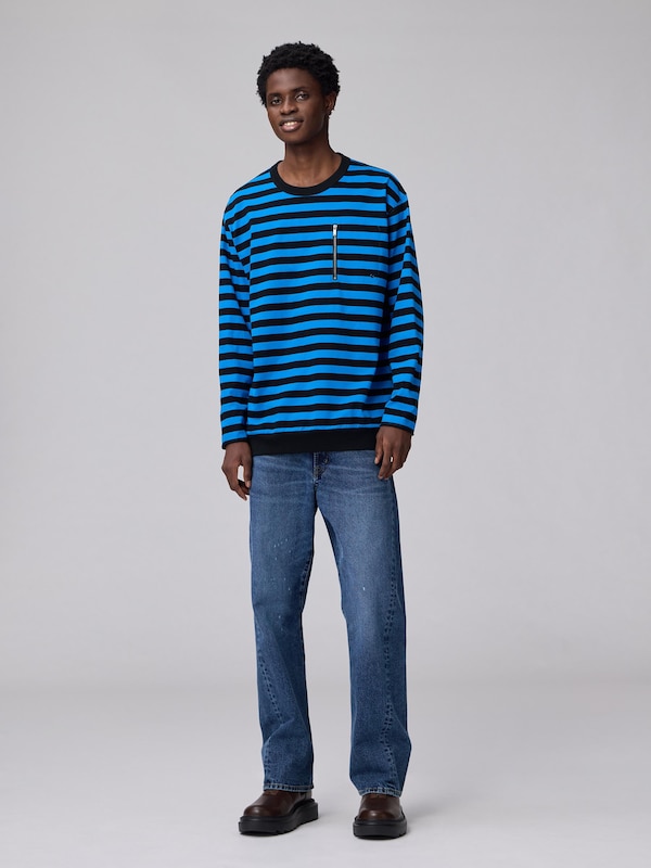 Zip Pocket Striped T-Shirt | Long | UNDERCOVER