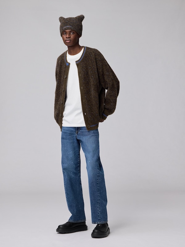 Shaggy Crew Neck Cardigan | UNDERCOVER