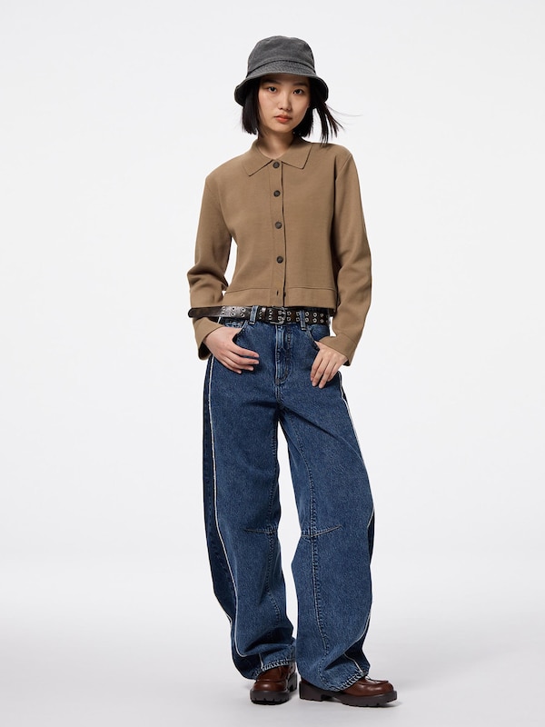 Milano Ribbed Polo Cardigan