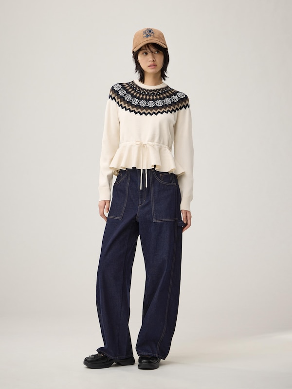 Peplum Knitted Pullover | by rokh