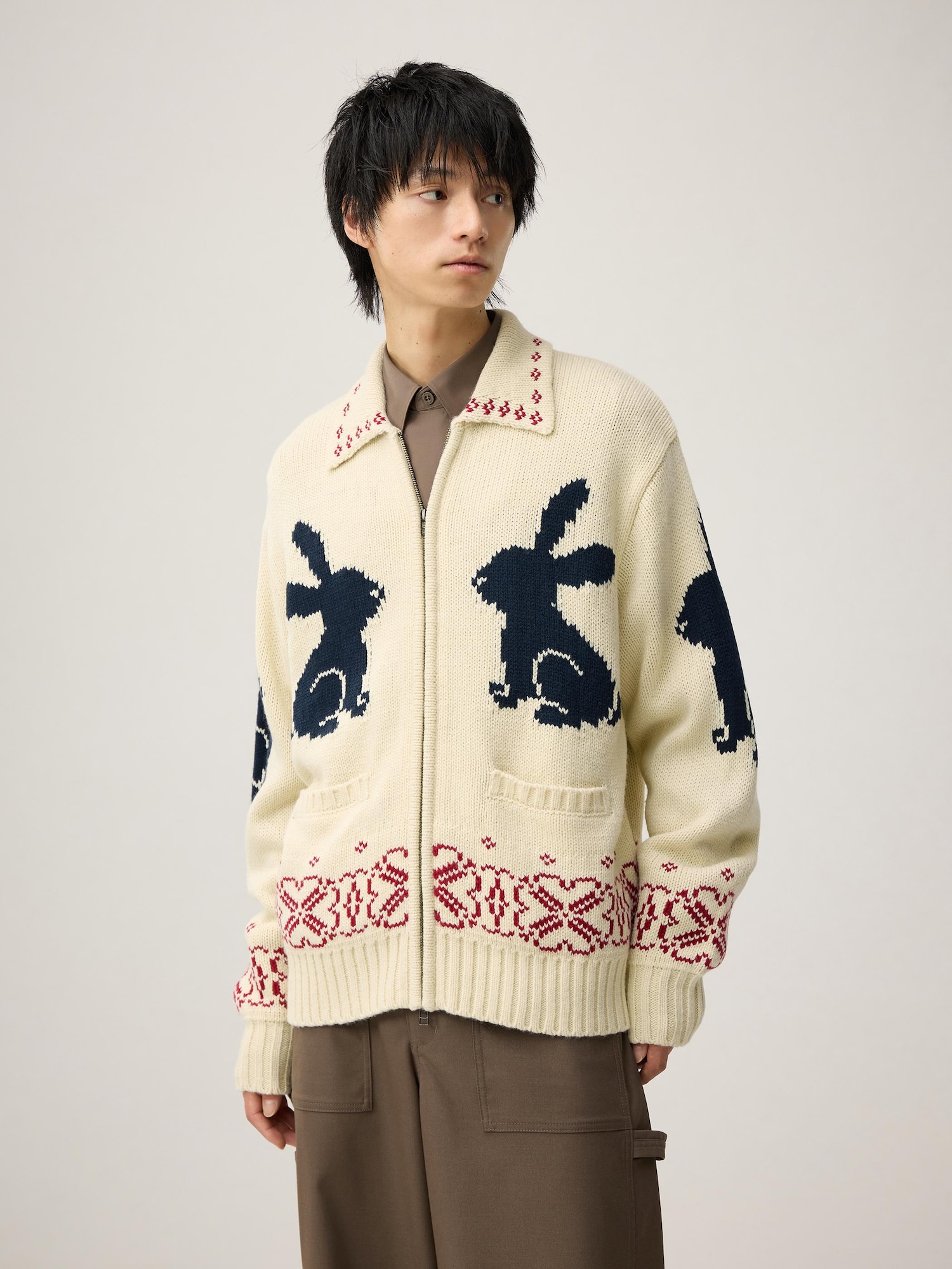 Full-Zip Knitted Jacket | R | GU US