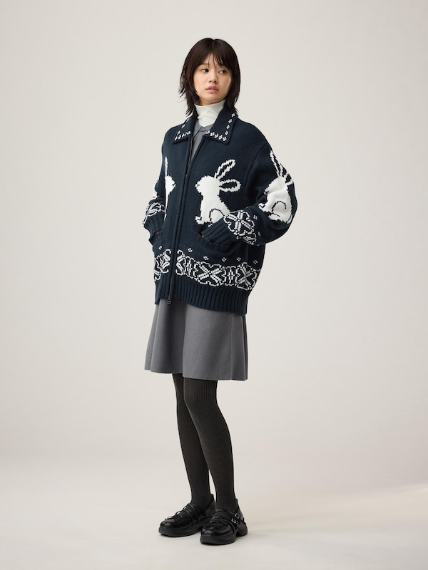 Full-Zip Knitted Jacket | by rokh