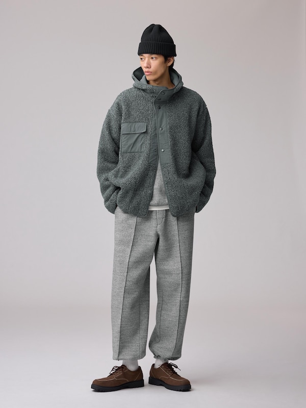 Faux Shearling Fleece Snap Hoodie | ENGINEERED GARMENTS