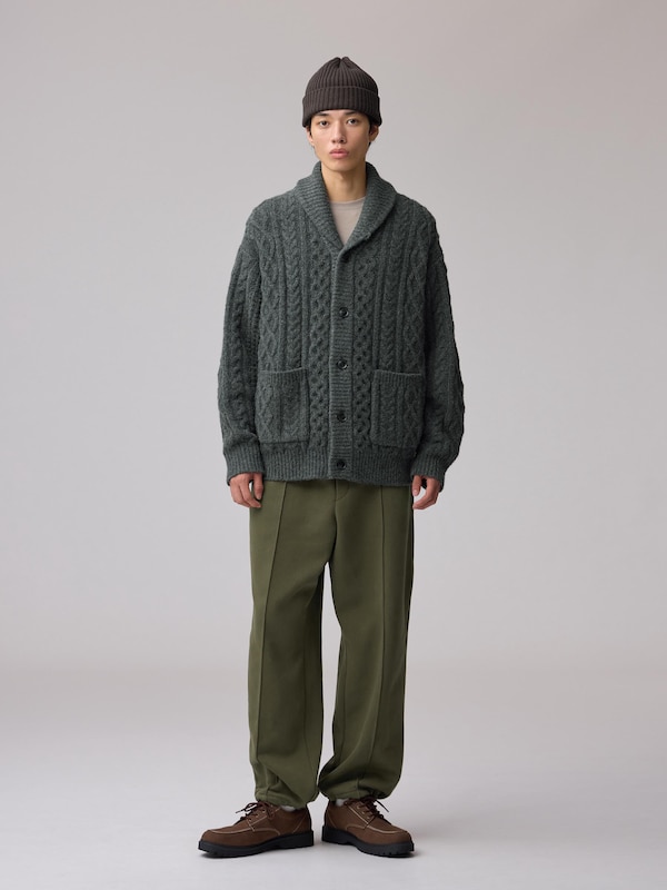 Cable Shawl Collar Cardigan | ENGINEERED GARMENTS