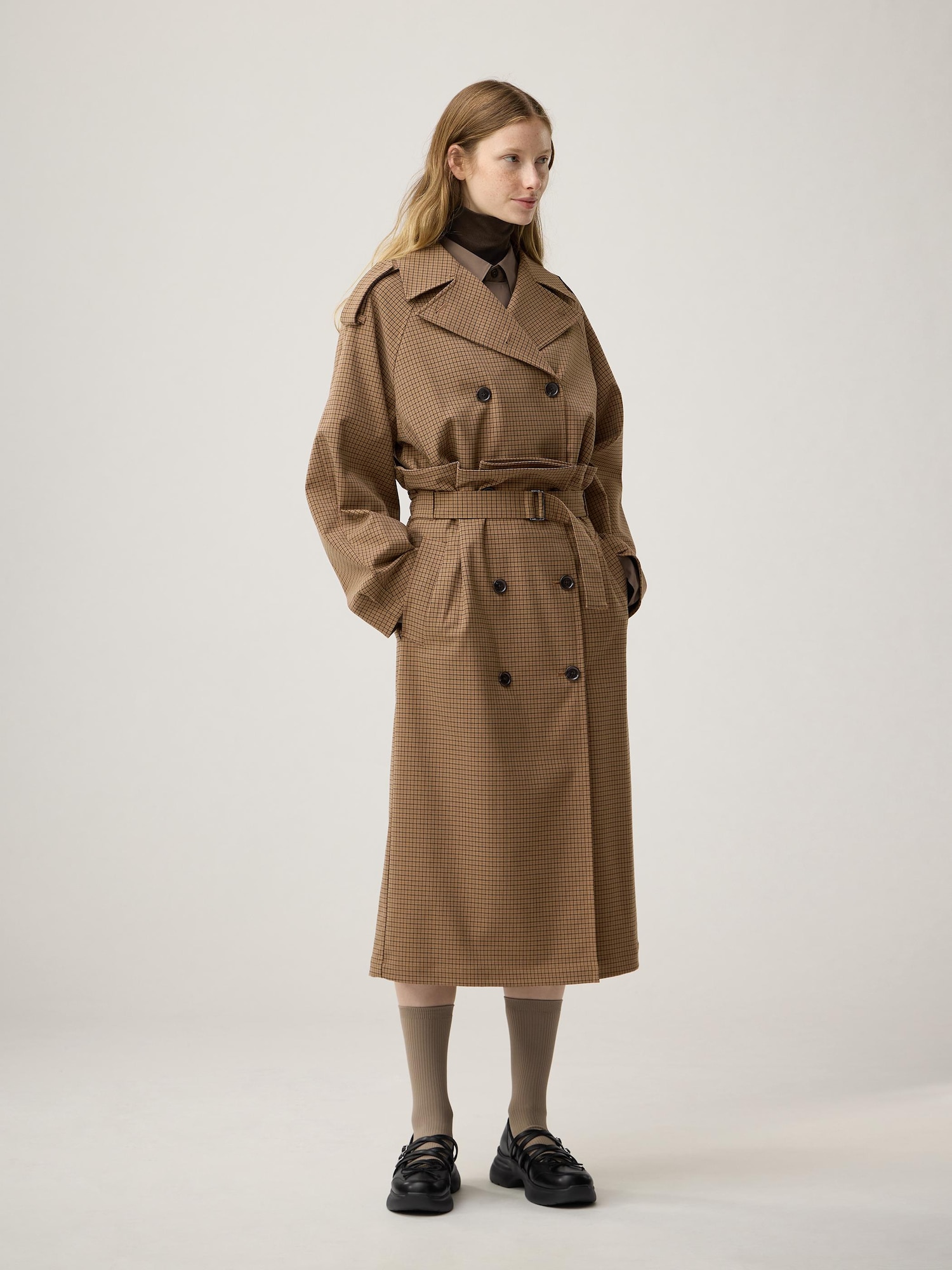 Trench Checked Skirt | by rokh | GU US 